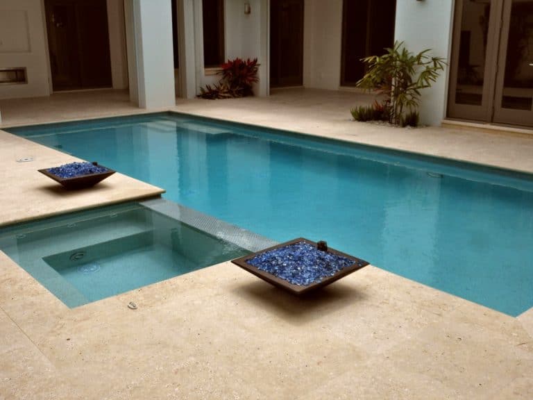 Atlantic Shell Stone Honed Unfilled Pool Deck With Bn Coping