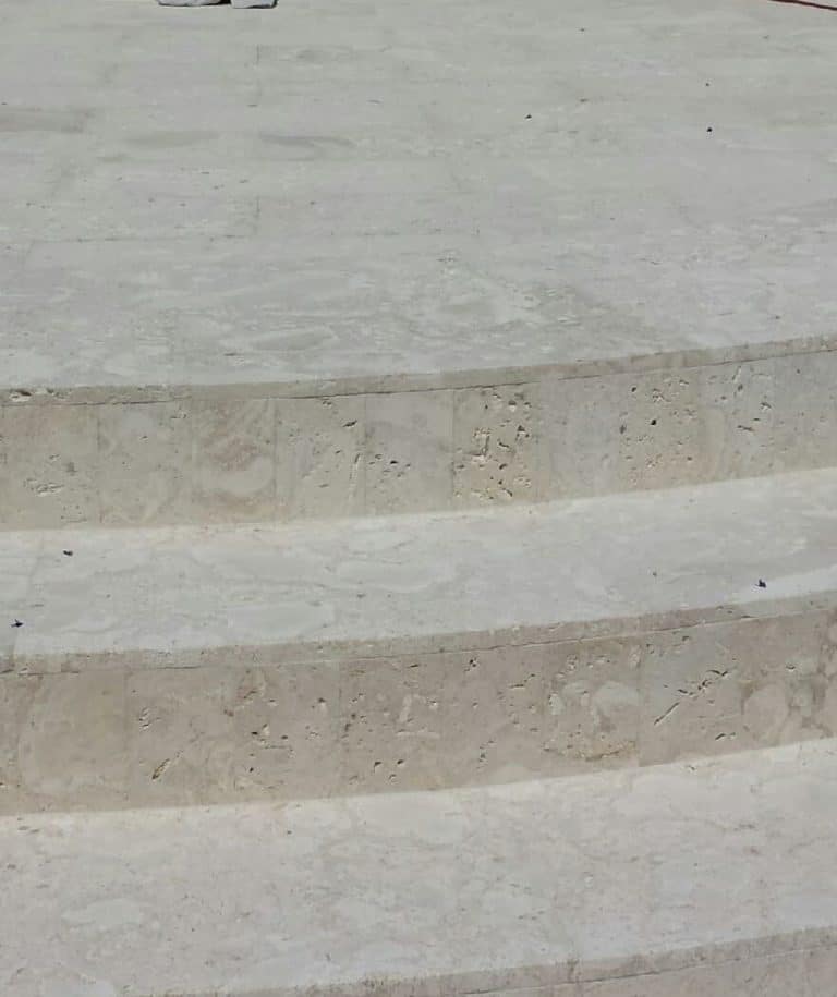 Calypso Coral Select White, Saw Cut, Steps And Landing