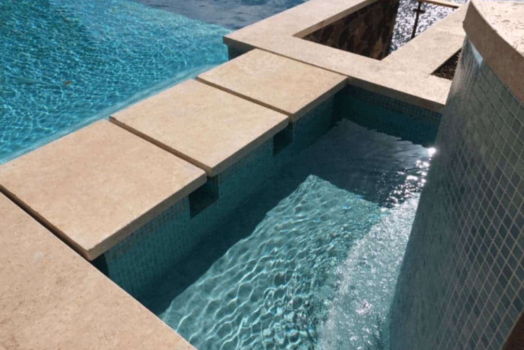 Calypso Coral Standard Pool Coping And Stepping Stones Slide