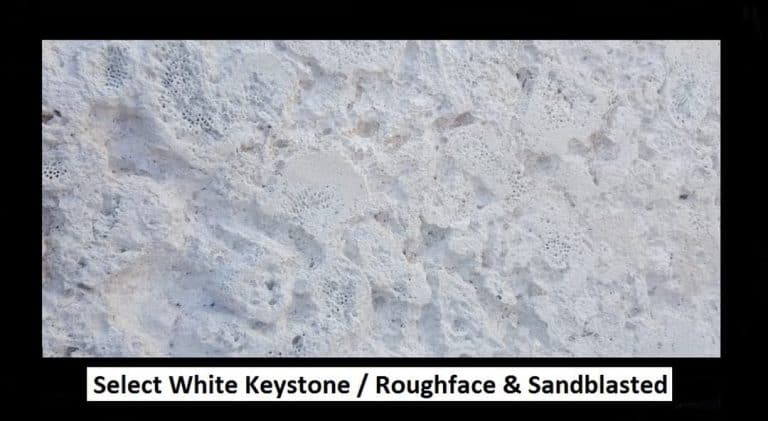 Select White Keystone Roughface & Sandblasted