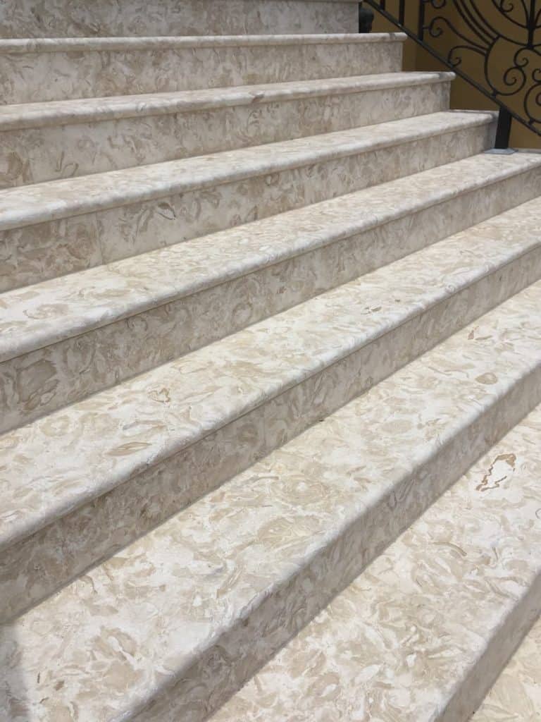 Shells Reef Beige Brushed Stair Treads #2